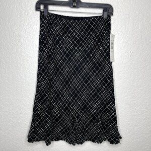 ALLISON Taylor Black Tweed Skirt‎ Size 4 Petite
